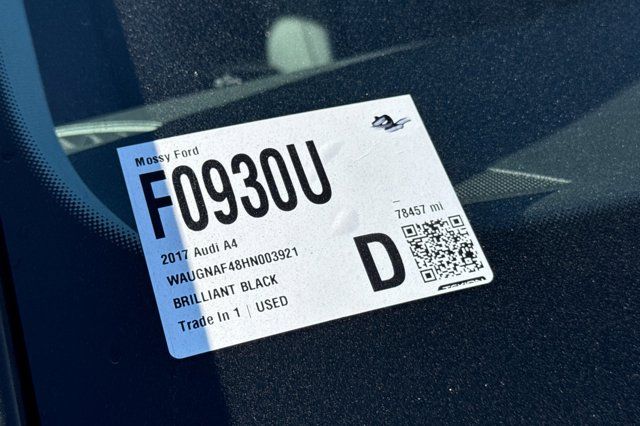 2017 Audi A4 Premium Pre-Owned 2017 Audi A4 Premium Pre-Owned