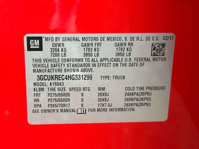 2017 Chevrolet Silverado 1500 4WD Crew Cab 143.5 LT w/2LT