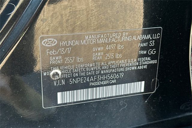 2017 Hyundai Sonata Base 2017 Hyundai Sonata Base