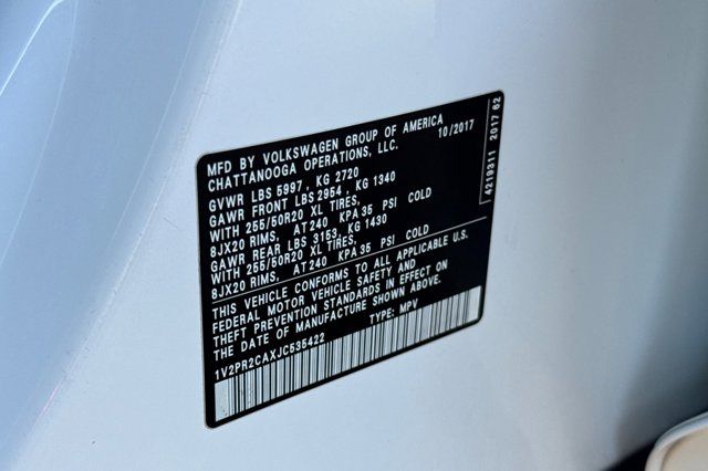 2018 Volkswagen Atlas 3.6L V6 SE w/Technology Pre-Owned 2018 Volkswagen Atlas 3.6L V6 SE w/Technology Pre-Owned