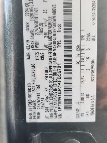 2019 Ford F-150 XLT 4WD SuperCrew 5.5 Box