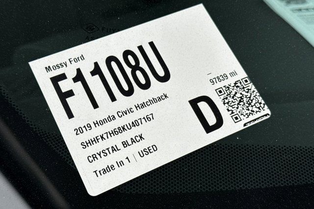 2019 Honda Civic Hatchback EX Pre-Owned