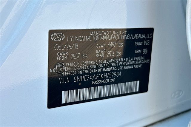 2019 Hyundai Sonata SE 2019 Hyundai Sonata SE