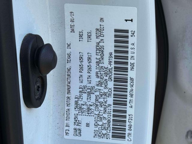 2019 Toyota Tacoma 4WD TRD Off Road Double Cab 5 Bed V6 AT (Natl) 2019 Toyota Tacoma 4WD TRD Off Road Double Cab 5 Bed V6 AT (Natl)