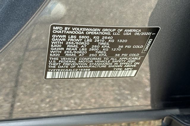 2020 Volkswagen Atlas Cross Sport 3.6L V6 SE w/Technology