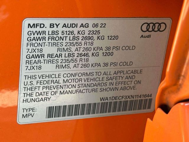 2022 Audi Q3 S line Premium 45 TFSI quattro 2022 Audi Q3 S line Premium 45 TFSI quattro