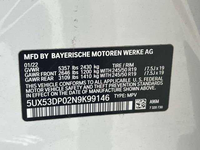 2022 BMW X3 xDrive30i Sports Activity Vehicle