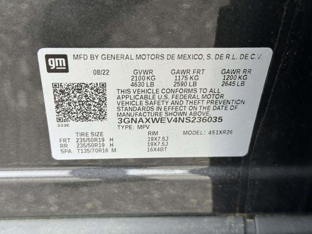 2022 Chevrolet Equinox AWD 4dr RS