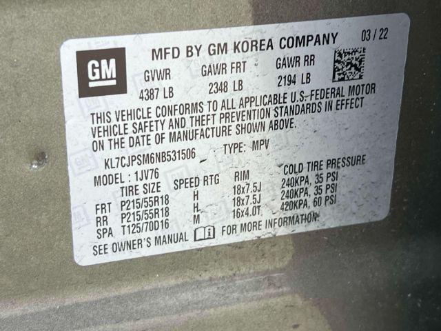 2022 Chevrolet TRAX AWD 4dr LT
