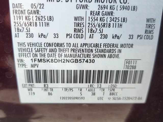 2022 Ford Explorer XLT 2022 Ford Explorer XLT