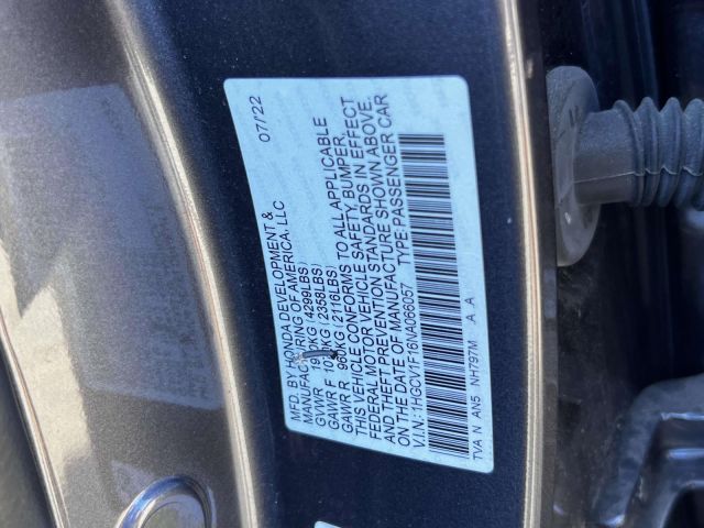 2022 Honda Accord Sedan LX 1.5T CVT