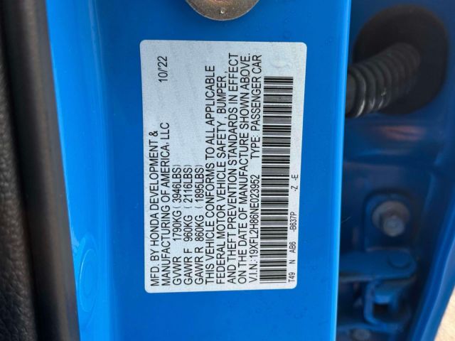 2022 Honda Civic Hatchback Sport CVT 2022 Honda Civic Hatchback Sport CVT