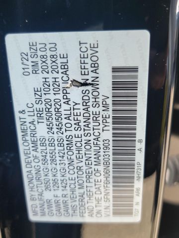 2022 Honda Pilot Elite AWD