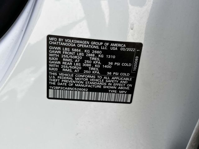 2022 Volkswagen Atlas 2.0T SEL 4MOTION