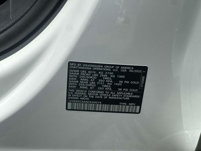2022 Volkswagen Atlas 3.6L V6 SE w/Technology 4MOTION