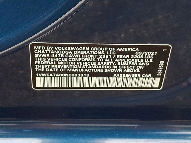 2022 Volkswagen Passat 2.0T SE