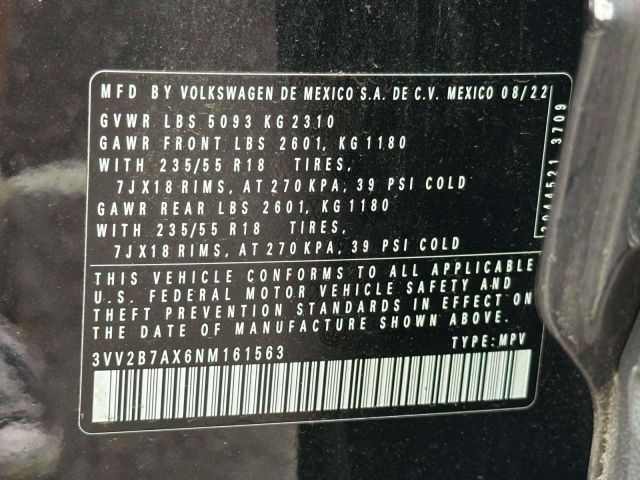 2022 Volkswagen Tiguan 2.0T SE 4MOTION