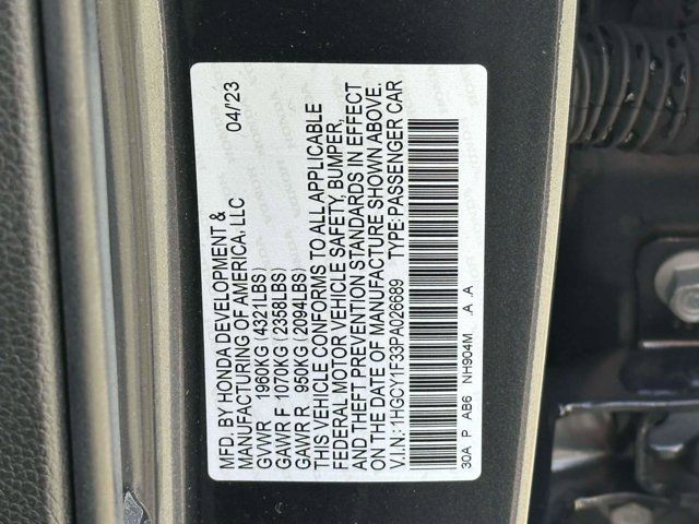 2023 Honda Accord Sedan EX 2023 Honda Accord Sedan EX