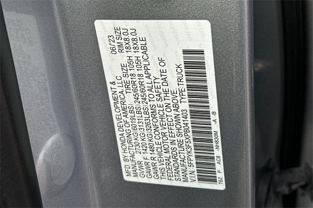 2023 Honda Ridgeline RTL 2023 Honda Ridgeline RTL