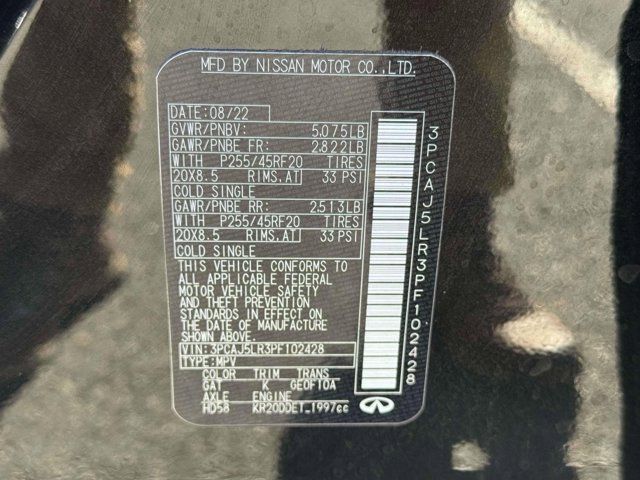 2023 INFINITI QX55 SENSORY 2023 INFINITI QX55 SENSORY