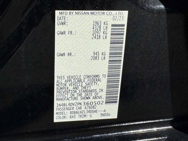 2023 Nissan Altima 2.5 SV