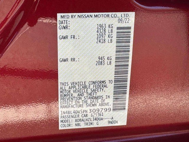 2023 Nissan Altima 2.5 SV 2023 Nissan Altima 2.5 SV