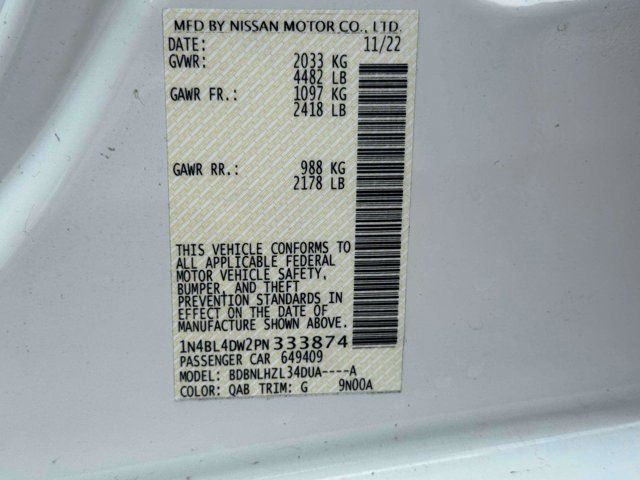 2023 Nissan Altima 2.5 SV 2023 Nissan Altima 2.5 SV