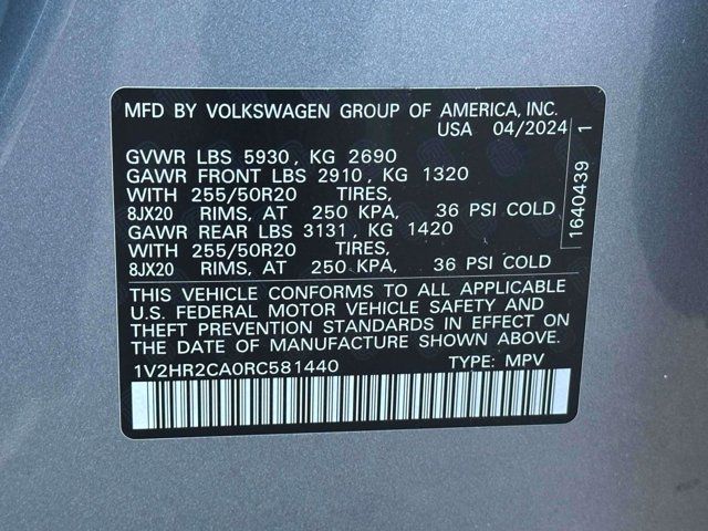 2024 Volkswagen Atlas 2.0T SE w/Technology 2024 Volkswagen Atlas 2.0T SE w/Technology