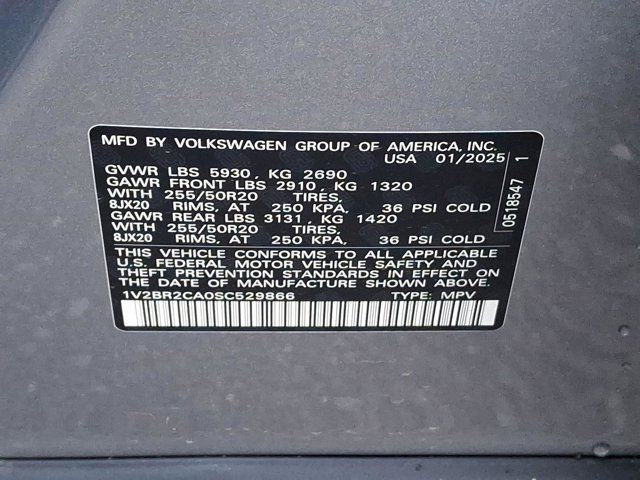 2025 Volkswagen Atlas 2.0T SEL