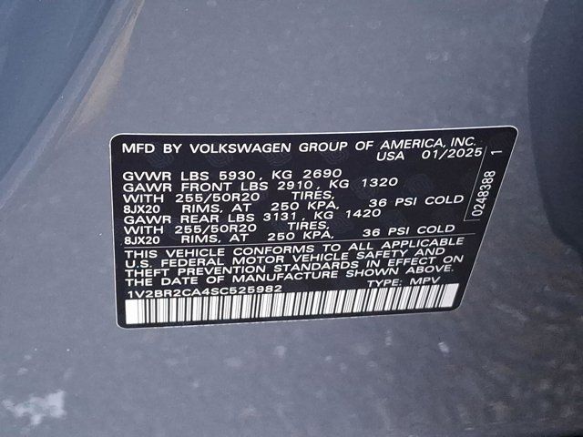 2025 Volkswagen Atlas 2.0T SEL