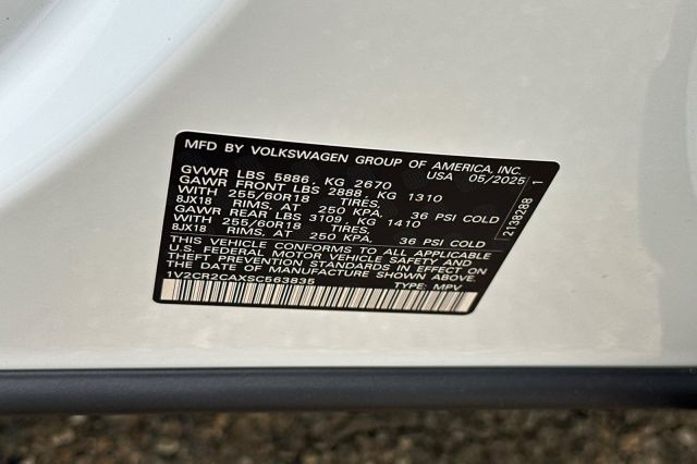 2025 Volkswagen Atlas 2.0T Peak Edition 2025 Volkswagen Atlas 2.0T Peak Edition