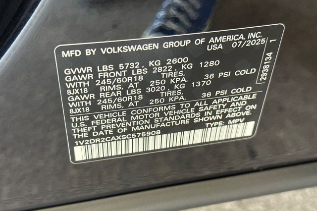 2025 Volkswagen Atlas 2.0T SE 2025 Volkswagen Atlas 2.0T SE