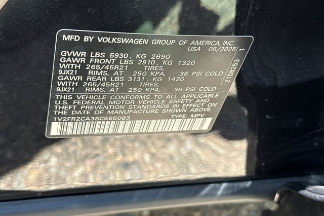 2025 Volkswagen Atlas 2.0T SEL Premium R-Line 2025 Volkswagen Atlas 2.0T SEL Premium R-Line