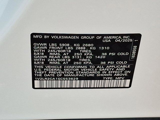 2025 Volkswagen Atlas 2.0T SE