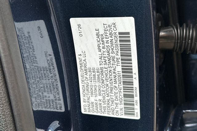 2026 Honda Accord SE