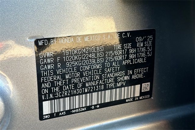 2026 Honda HR-V LX 2026 Honda HR-V LX