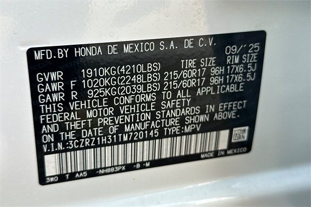 2026 Honda HR-V LX 2026 Honda HR-V LX