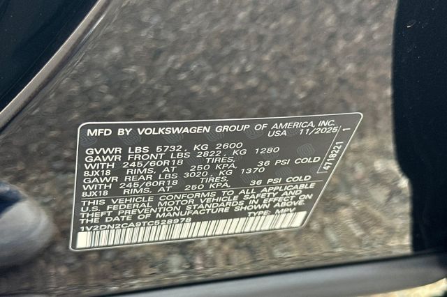 2026 Volkswagen Atlas 2.0T SE 2026 Volkswagen Atlas 2.0T SE