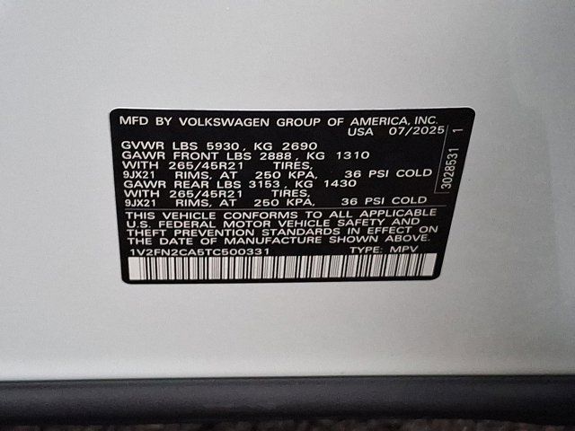 2026 Volkswagen Atlas 2.0T SEL Premium R-Line
