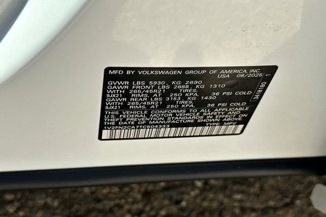 2026 Volkswagen Atlas 2.0T SEL Premium R-Line 2026 Volkswagen Atlas 2.0T SEL Premium R-Line