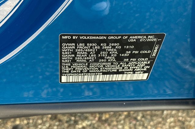 2026 Volkswagen Atlas 2.0T SEL Premium R-Line 2026 Volkswagen Atlas 2.0T SEL Premium R-Line