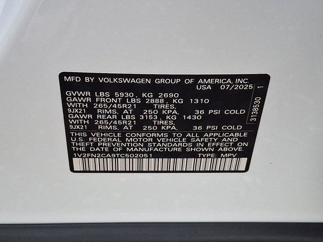 2026 Volkswagen Atlas 2.0T SEL Premium R-Line