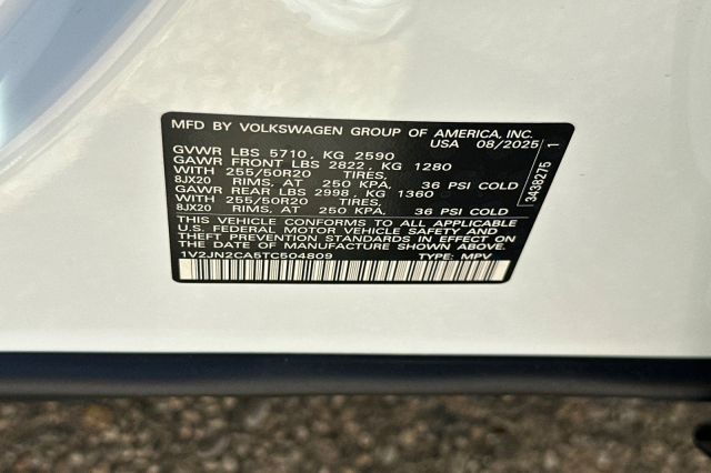 2026 Volkswagen Atlas 2.0T SE w/Technology 2026 Volkswagen Atlas 2.0T SE w/Technology