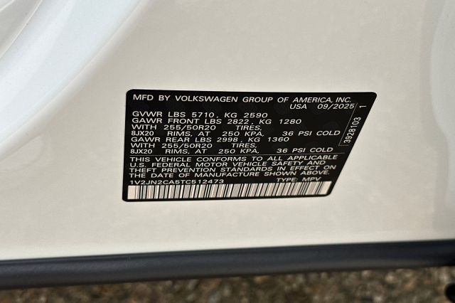 2026 Volkswagen Atlas 2.0T SE w/Technology 2026 Volkswagen Atlas 2.0T SE w/Technology