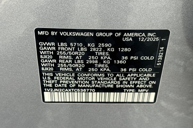 2026 Volkswagen Atlas 2.0T SE w/Technology